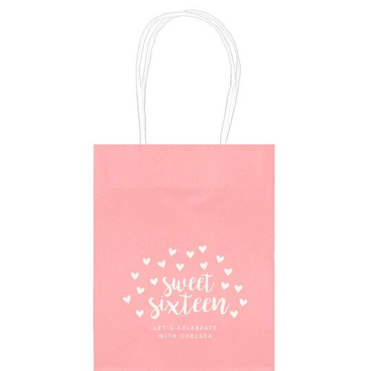Confetti Hearts Sweet Sixteen Mini Twisted Handled Bags